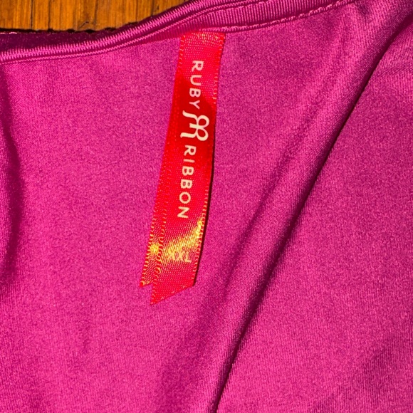 Ruby Ribbon Fuchsia Wrap Top - Picture 2 of 5